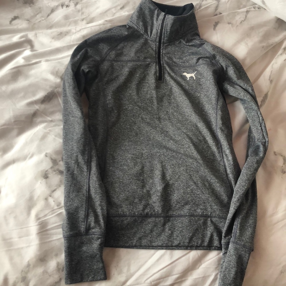PINK!! Athletic half zip